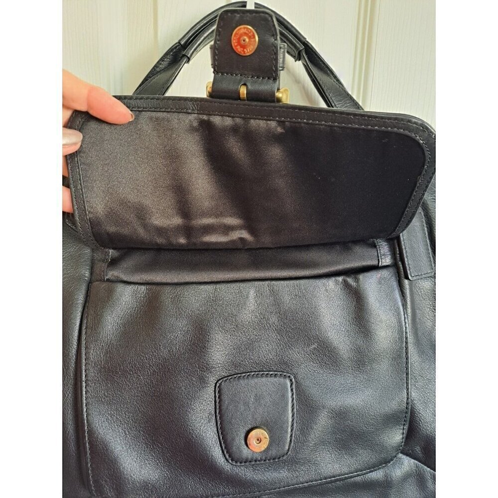Coach Campbell Black Satchel Handbag Business Tote F24683 NO SHOULDER STRAP - Picture 5 of 15